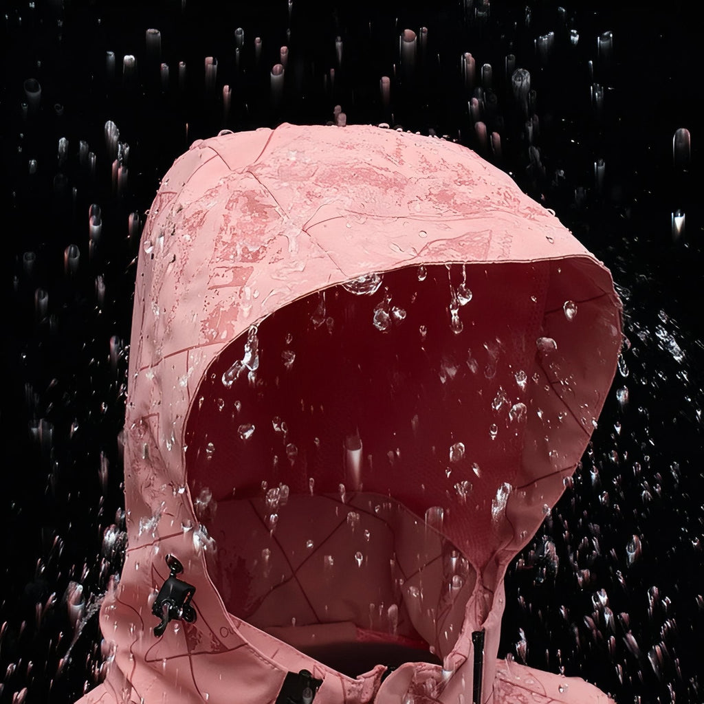 Veste imperméable randonnée à capuche motif montagne | Esprit Baroudeur