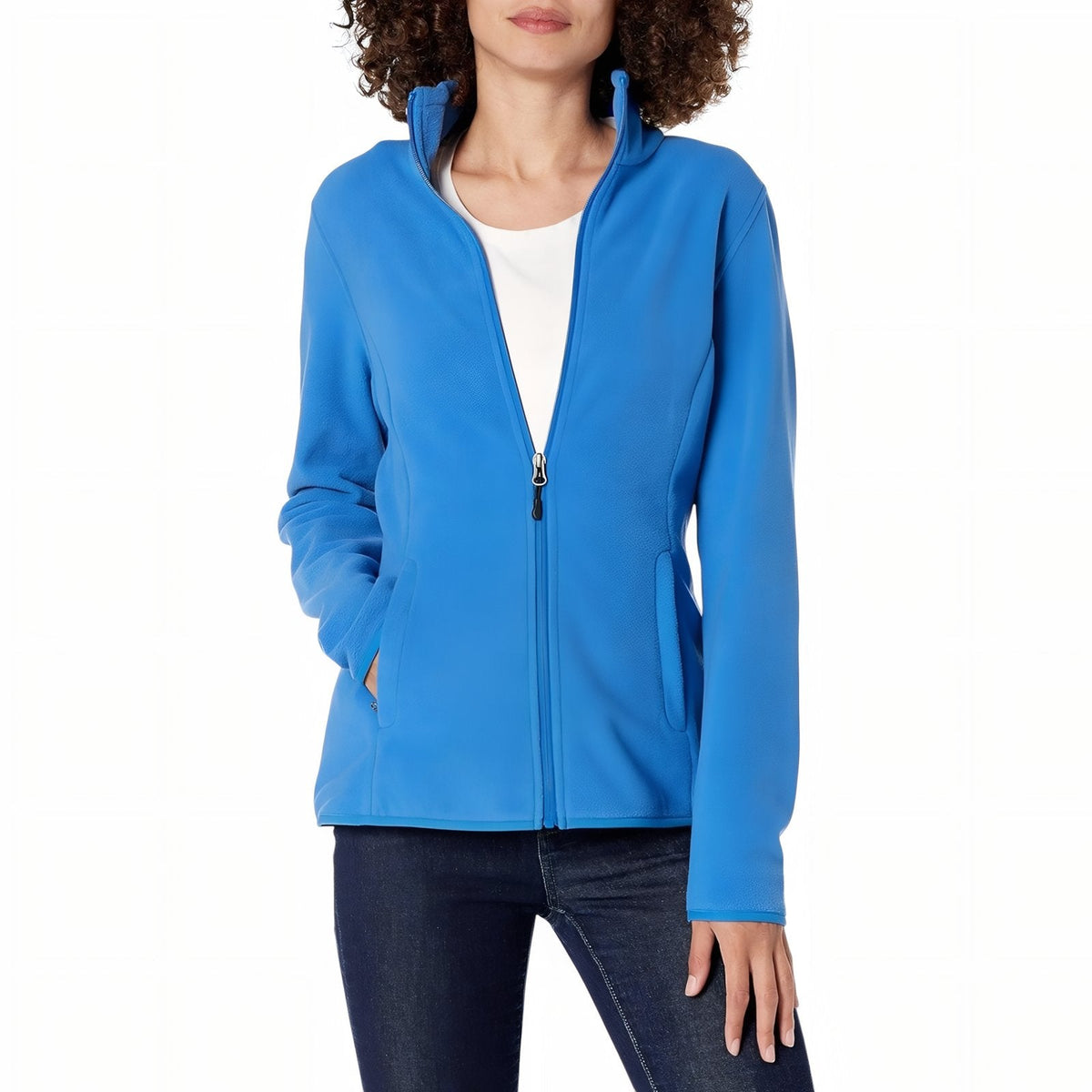 Veste polaire randonnée zippée col montant poches | Esprit Baroudeur