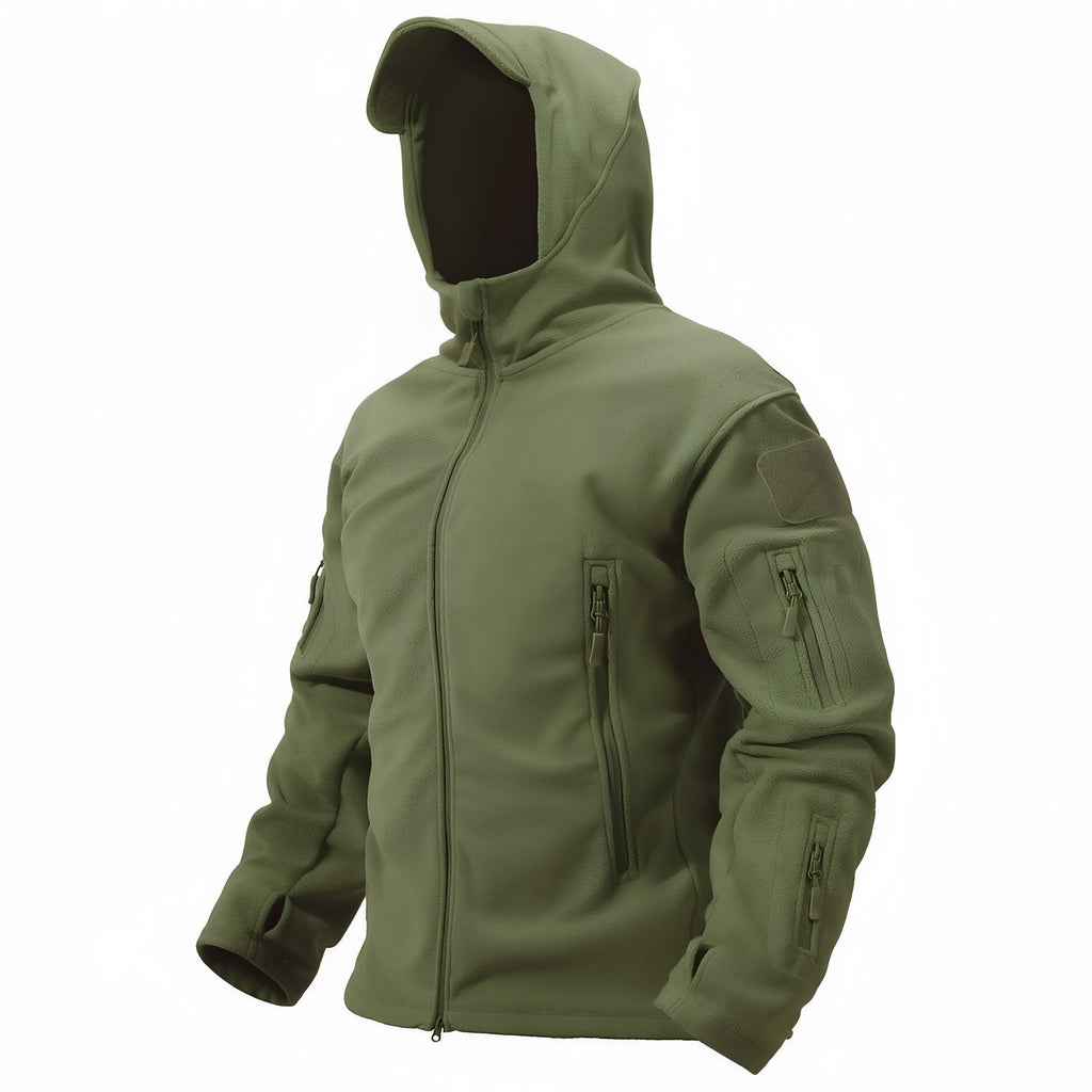 Veste polaire randonnée à capuche multi-poches zippées | Esprit Baroudeur
