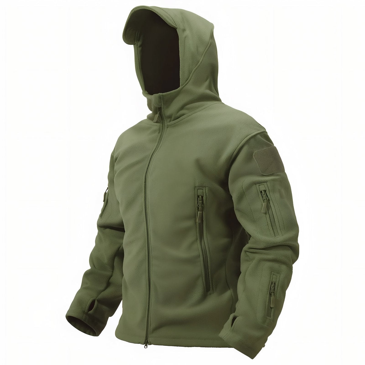 Veste polaire randonnée à capuche multi-poches zippées | Esprit Baroudeur