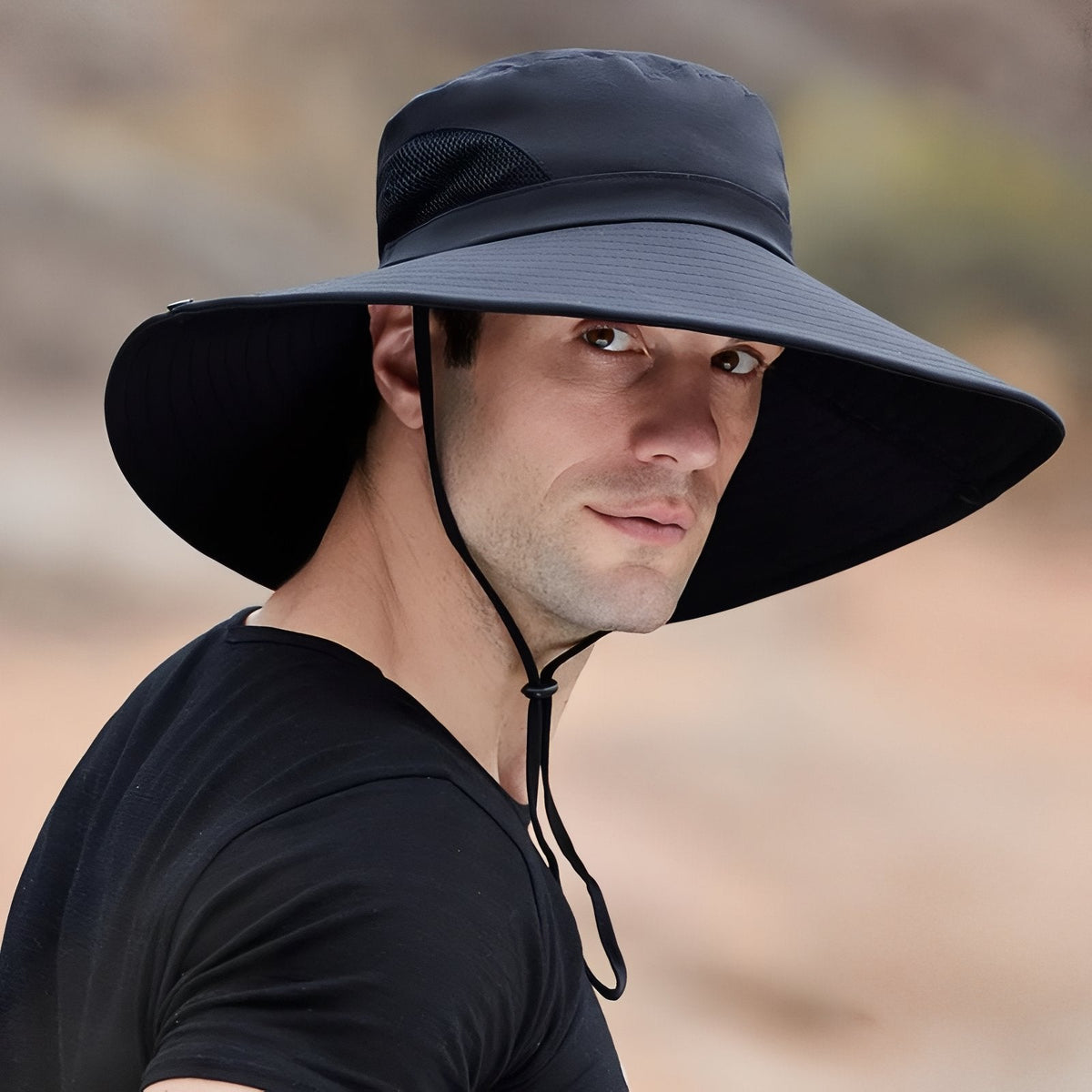 Chapeau randonnée anti-UV avec protection nuque et visage | Esprit Baroudeur