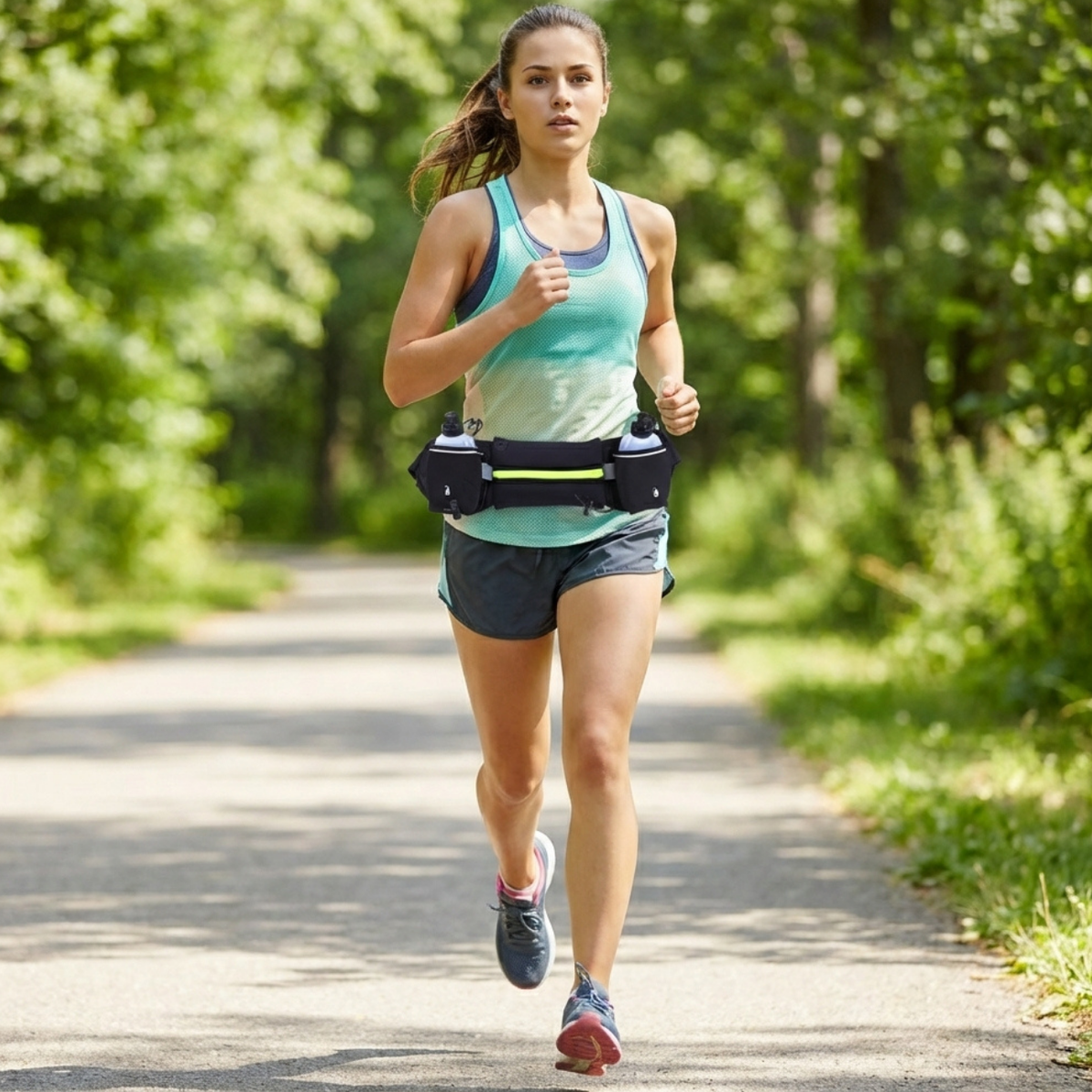 Ceinture d'hydratation running avec poches et gourdes | Esprit Baroudeur