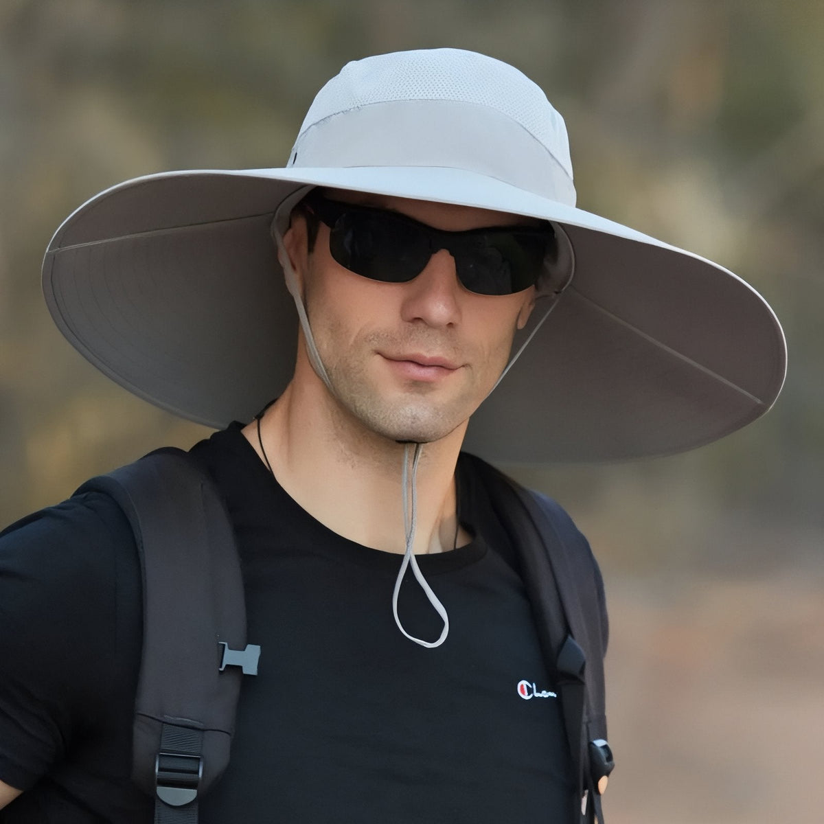 Chapeau à large bord randonnée avec protection solaire | Esprit Baroudeur