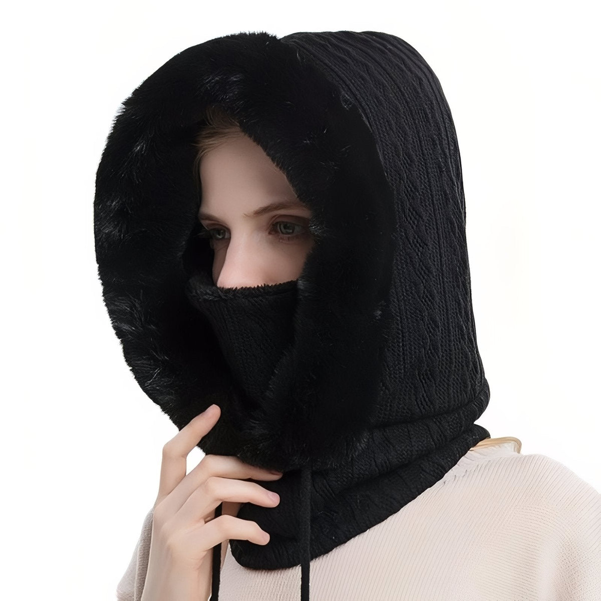 Écharpe capuche avec protection visage hiver | Esprit Baroudeur