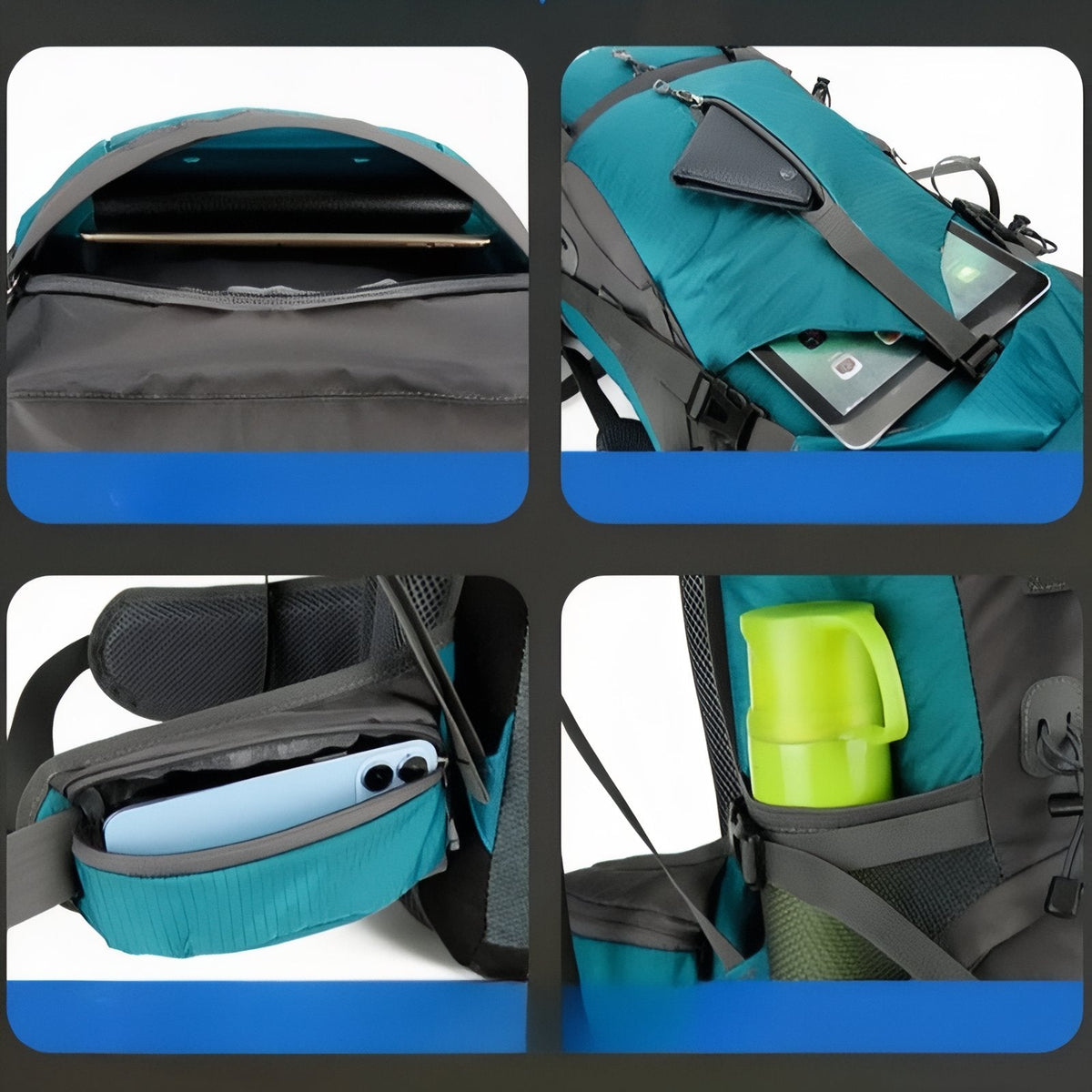 Sac à dos randonnée 70L avec housse de pluie | Esprit Baroudeur