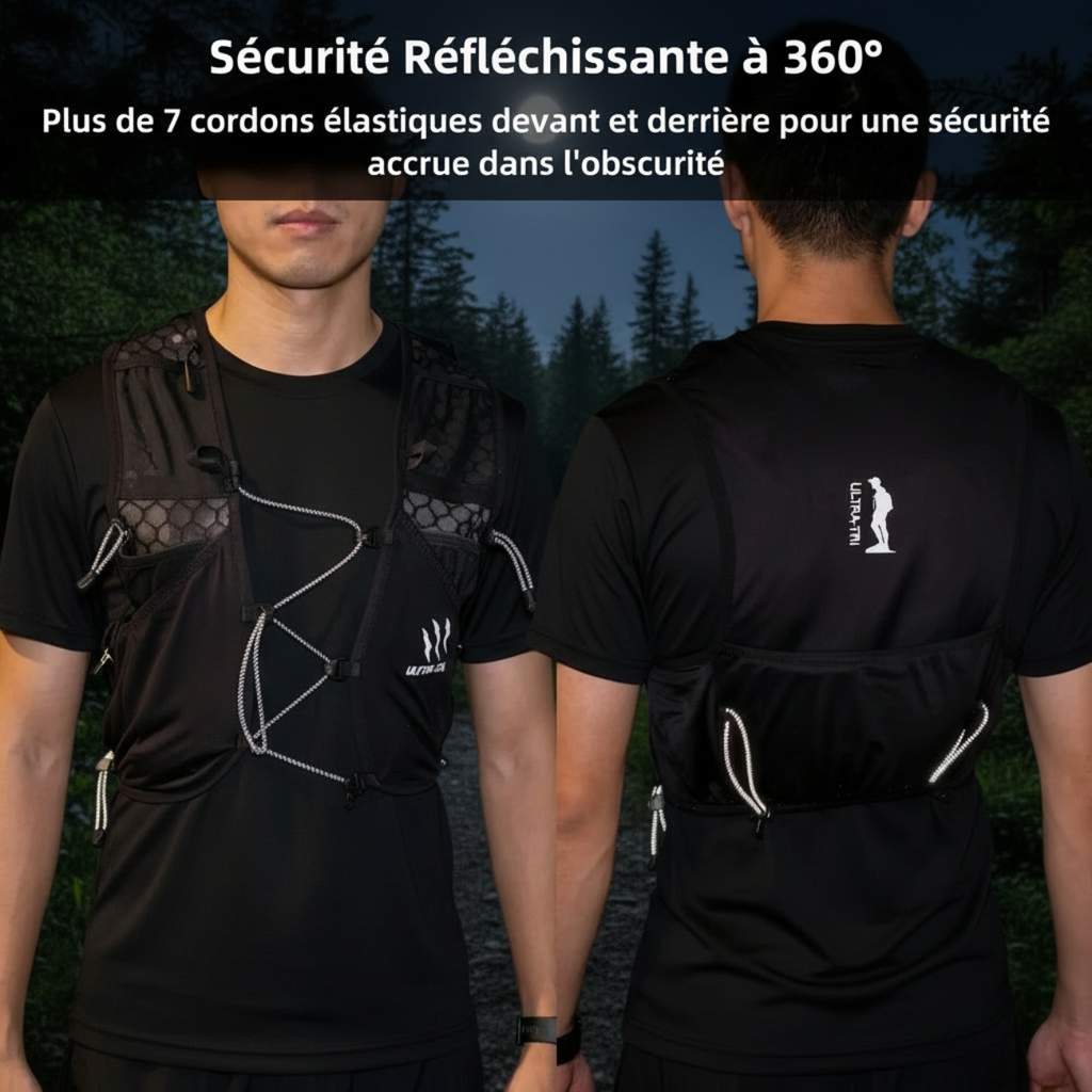 Sac hydratation trail running avec poches avant | Esprit Baroudeur