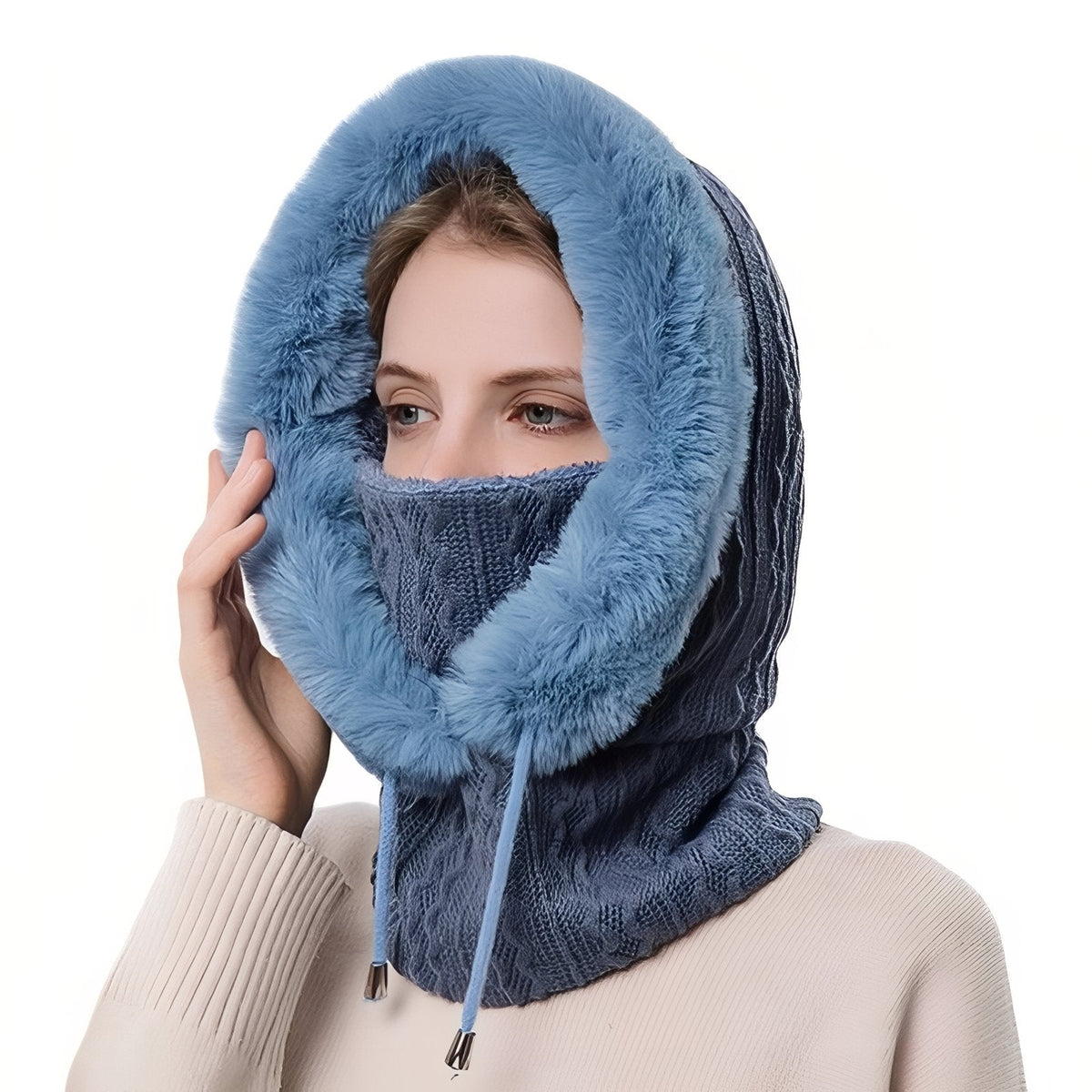 Écharpe capuche avec protection visage hiver | Esprit Baroudeur