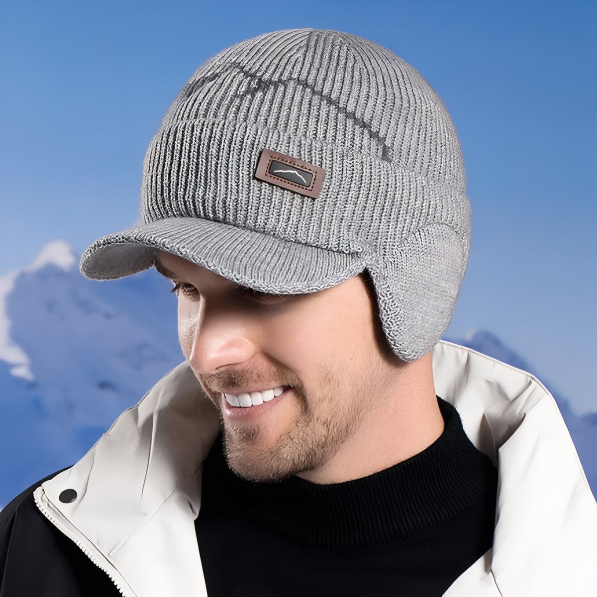 Bonnet casquette hiver avec visière et cache-oreilles | Esprit Baroudeur