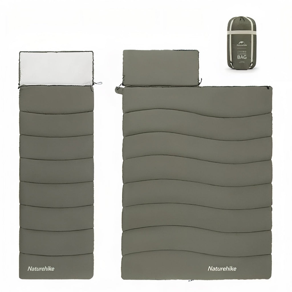 Sac de couchage jumelable 4 saisons enveloppe 2 en 1 – Esprit Baroudeur