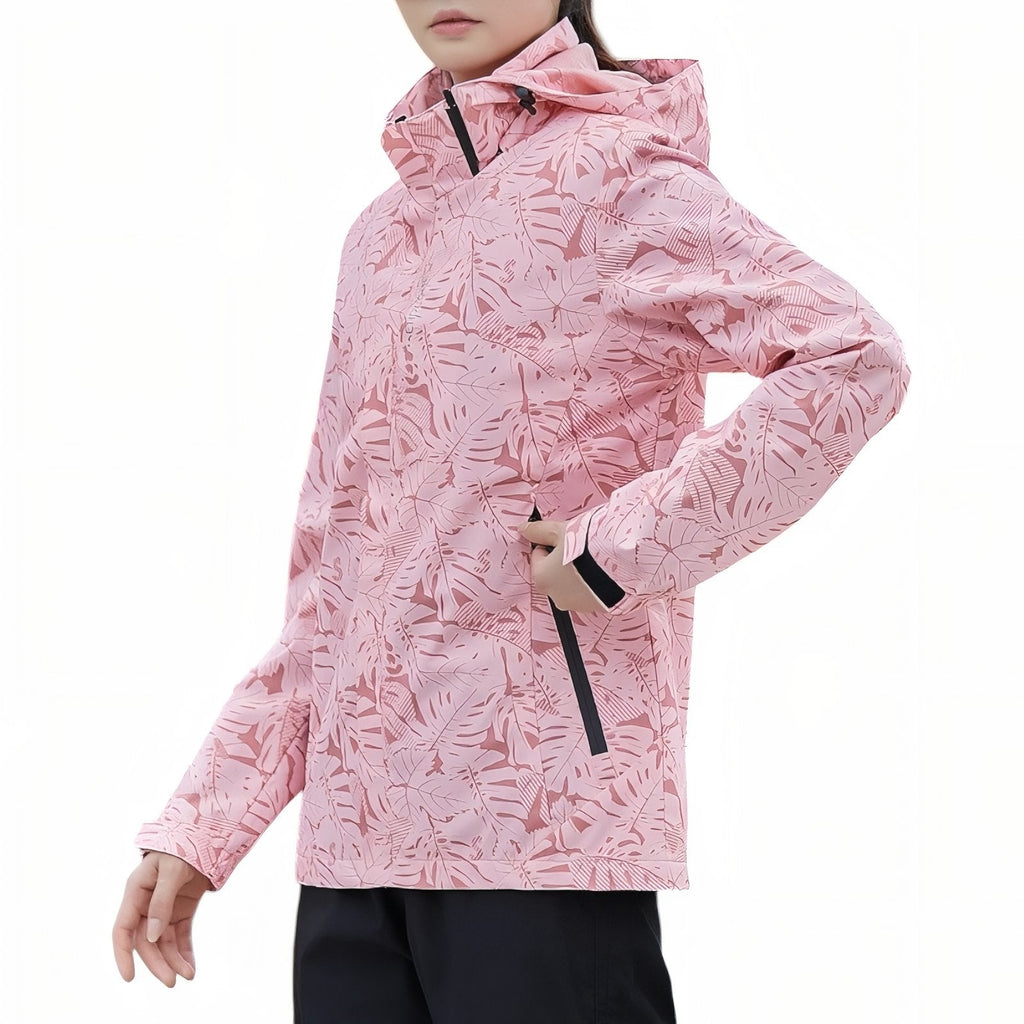 Veste imperméable randonnée à capuche motif montagne | Esprit Baroudeur