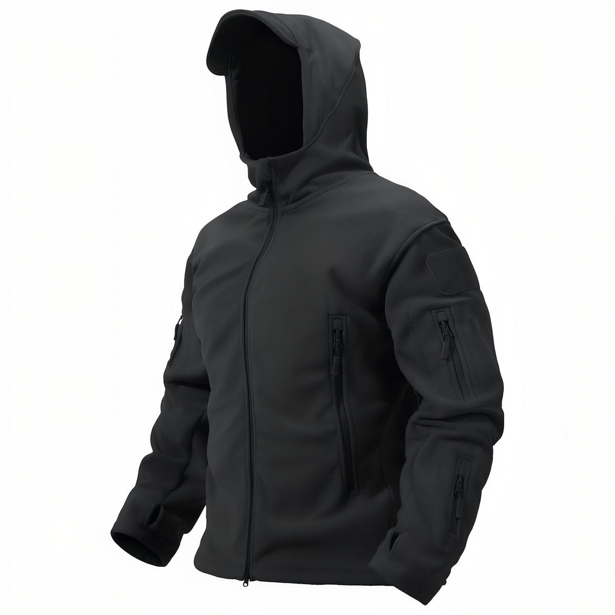 Veste polaire randonnée à capuche multi-poches zippées | Esprit Baroudeur