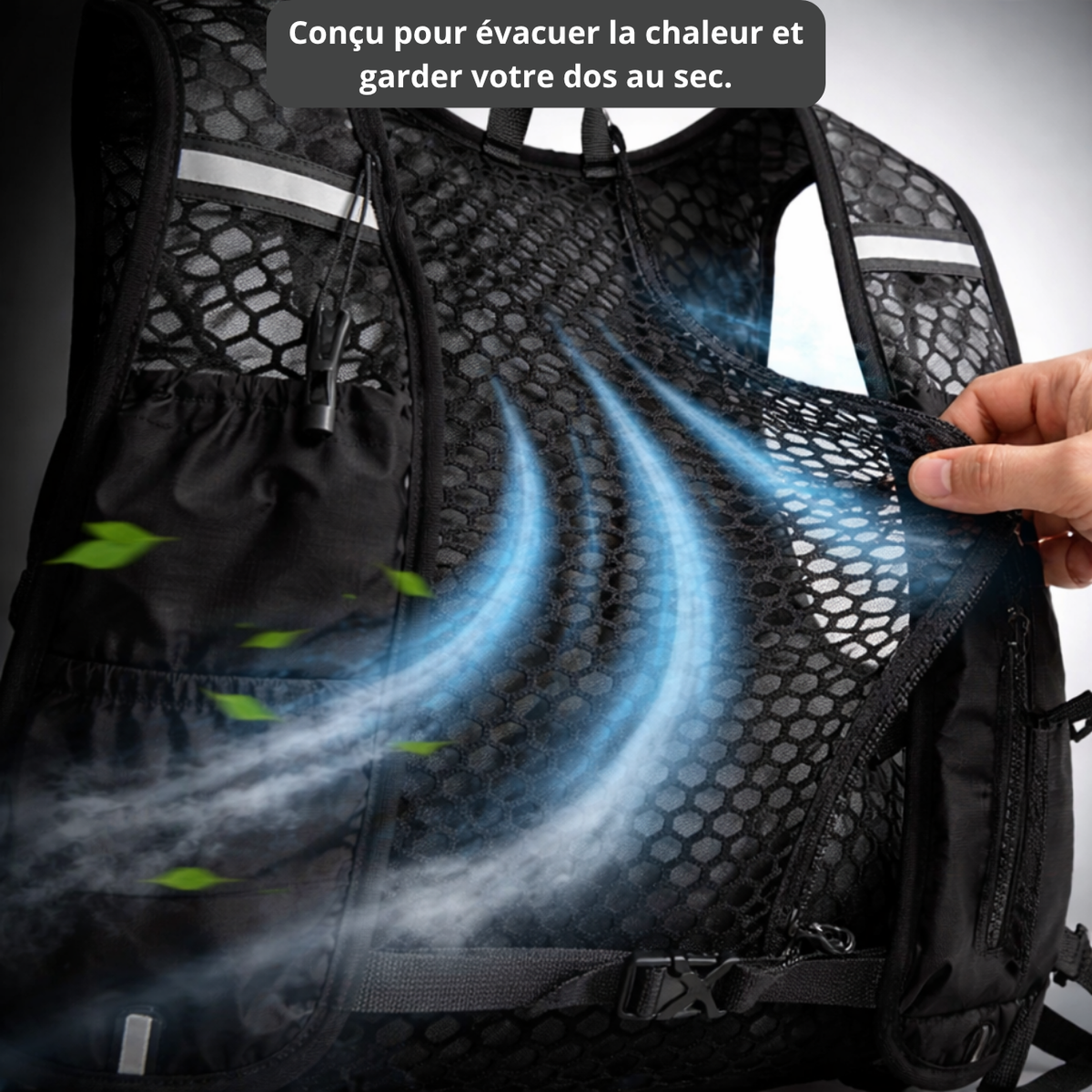 Gilet Trail léger avec poches et sangles réglables | Esprit Baroudeur
