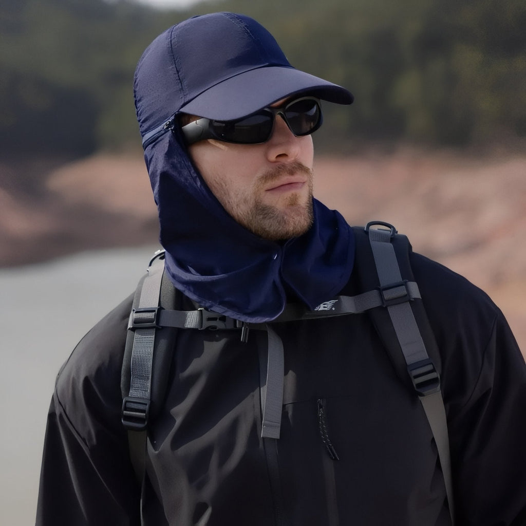 Chapeau randonnée avec protège-nuque soleil amovible | Esprit Baroudeur