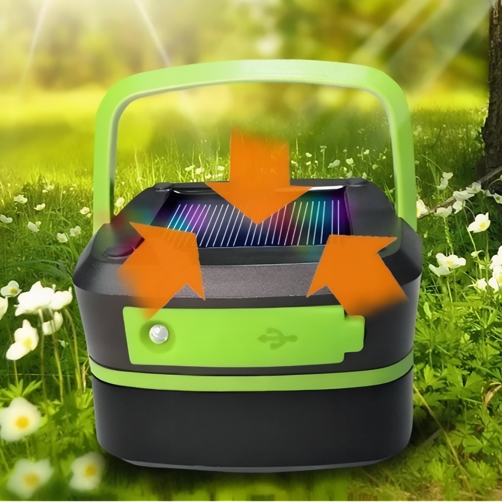 Lanterne solaire pliable de camping rechargeable LED | Esprit Baroudeur