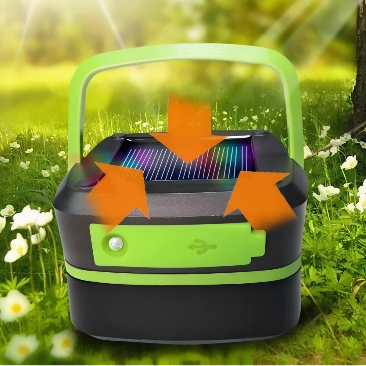 Lanterne solaire pliable de camping rechargeable LED | Esprit Baroudeur