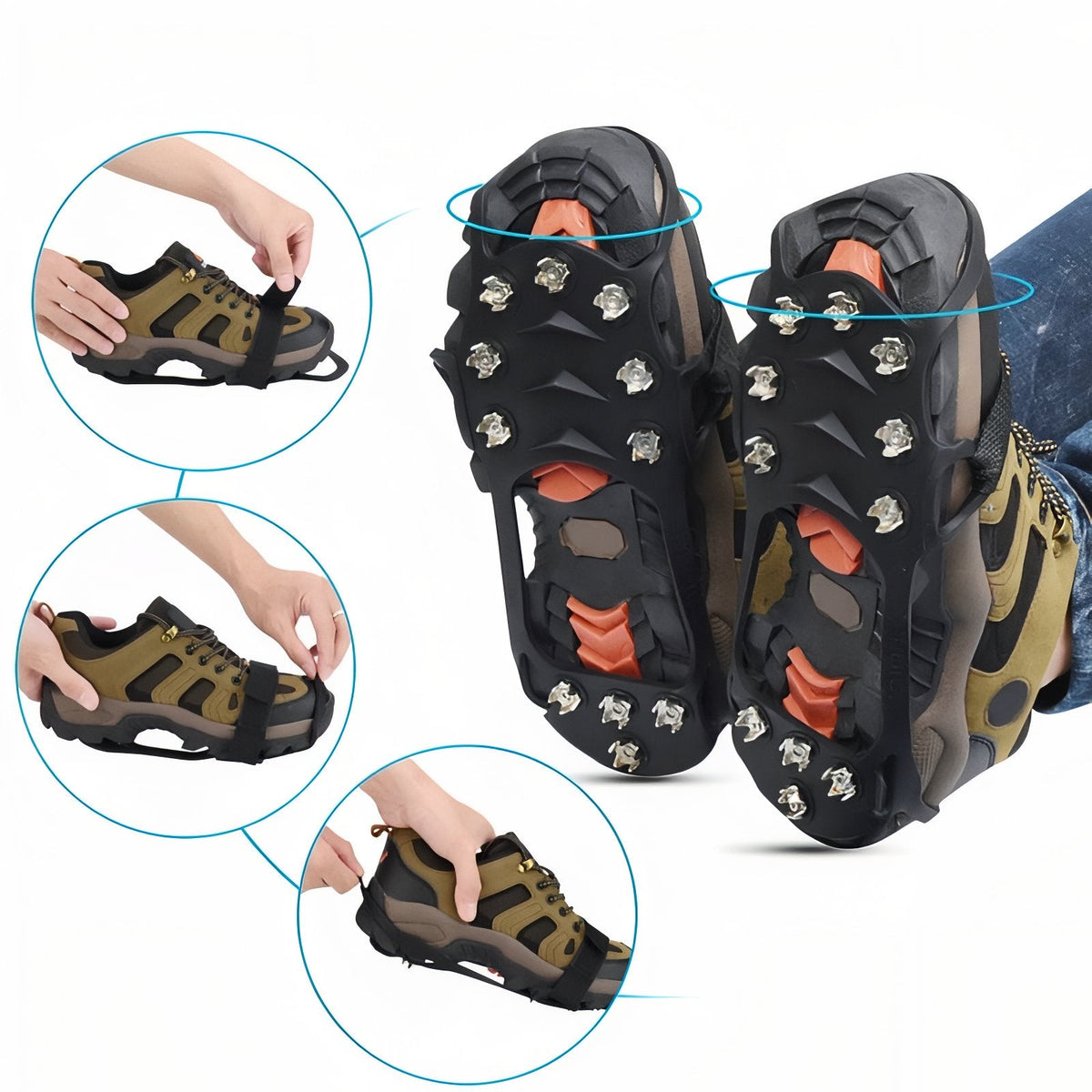 Crampons anti-glisse randonnée 11 pointes acier | Esprit Baroudeur