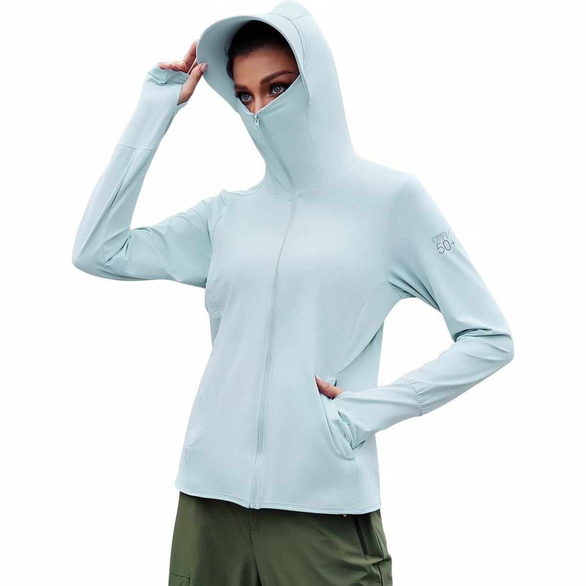 Veste capuche légère randonnée avec protection solaire UPF 50+ | Esprit Baroudeur