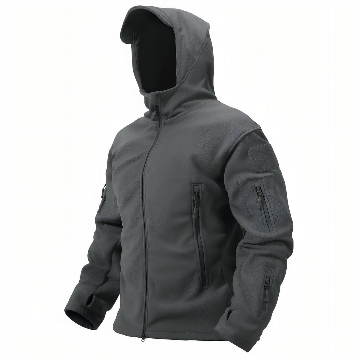 Veste polaire randonnée à capuche multi-poches zippées | Esprit Baroudeur