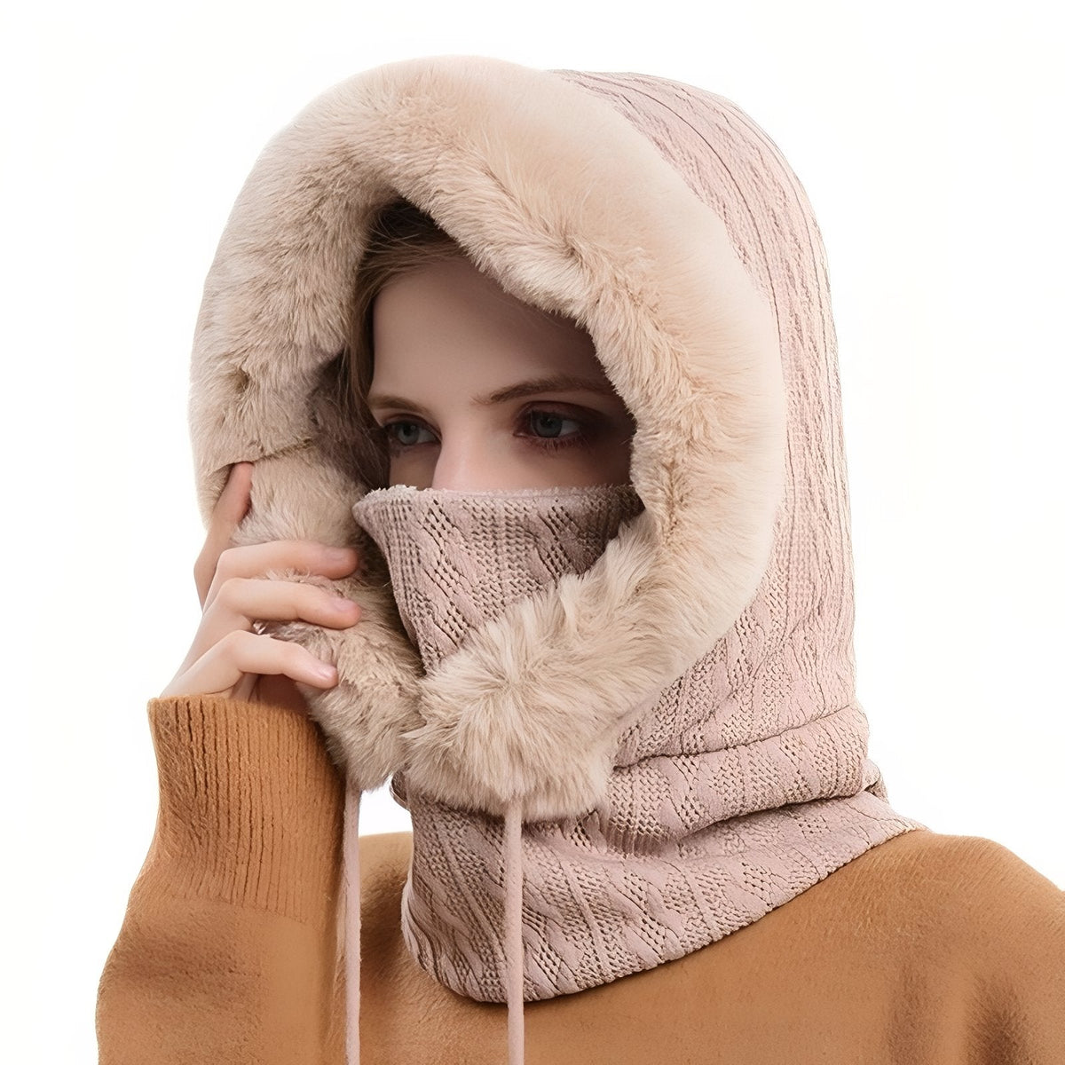 Écharpe capuche avec protection visage hiver | Esprit Baroudeur