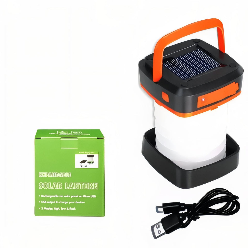 Lanterne solaire pliable de camping rechargeable LED | Esprit Baroudeur