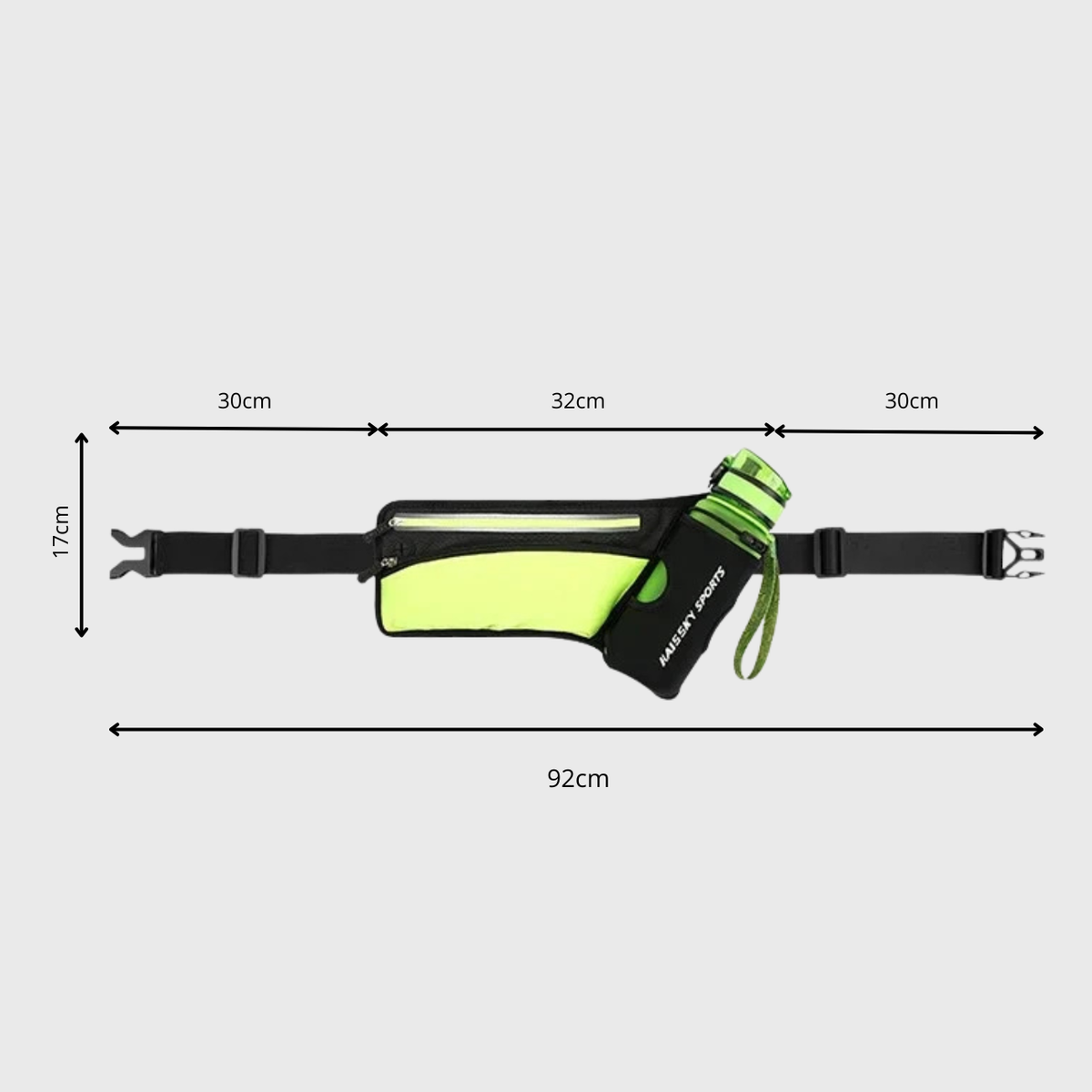 Ceinture de trail légère avec poches zippées | Esprit Baroudeur