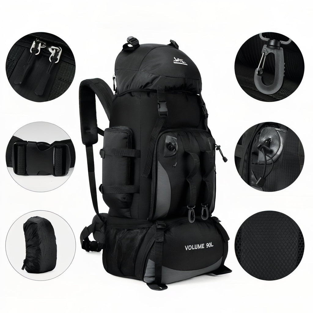 Sac à dos trekking 90L grande randonnée avec armature | Esprit Baroudeur