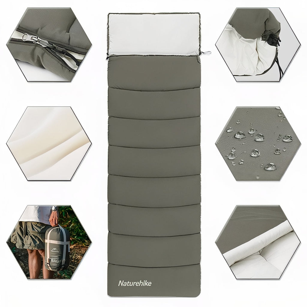 Sac de couchage jumelable 4 saisons enveloppe 2 en 1 – Esprit Baroudeur