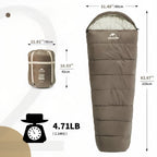 Sac de couchage grand froid -5°C synthétique – Esprit Baroudeur