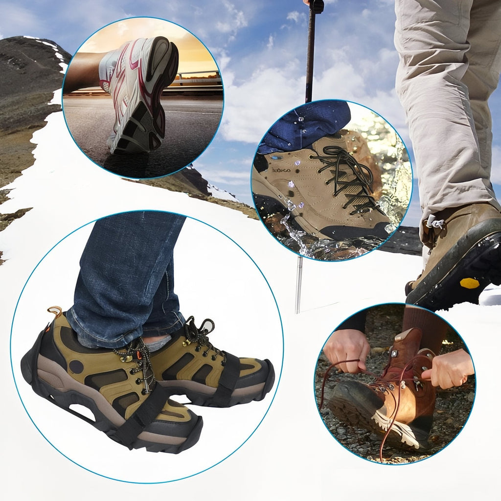 Crampons anti-glisse randonnée 11 pointes acier | Esprit Baroudeur