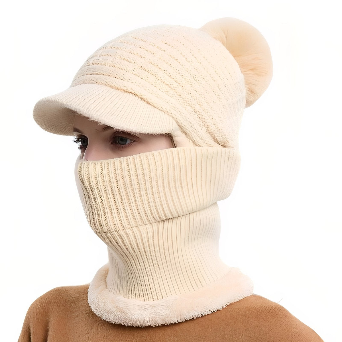 Bonnet casquette écharpe 3 en 1 hiver chaud | Esprit Baroudeur