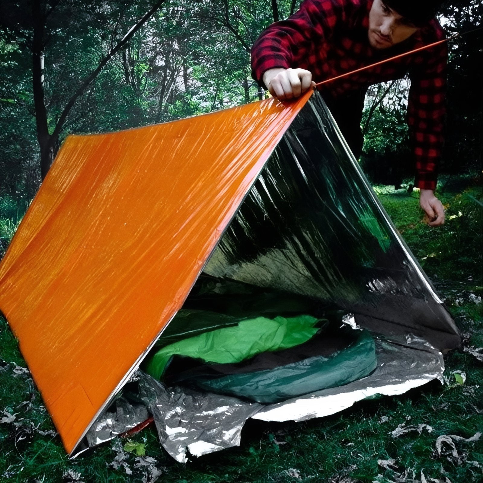 Tente de survie légère bivouac randonnée ultra-compacte