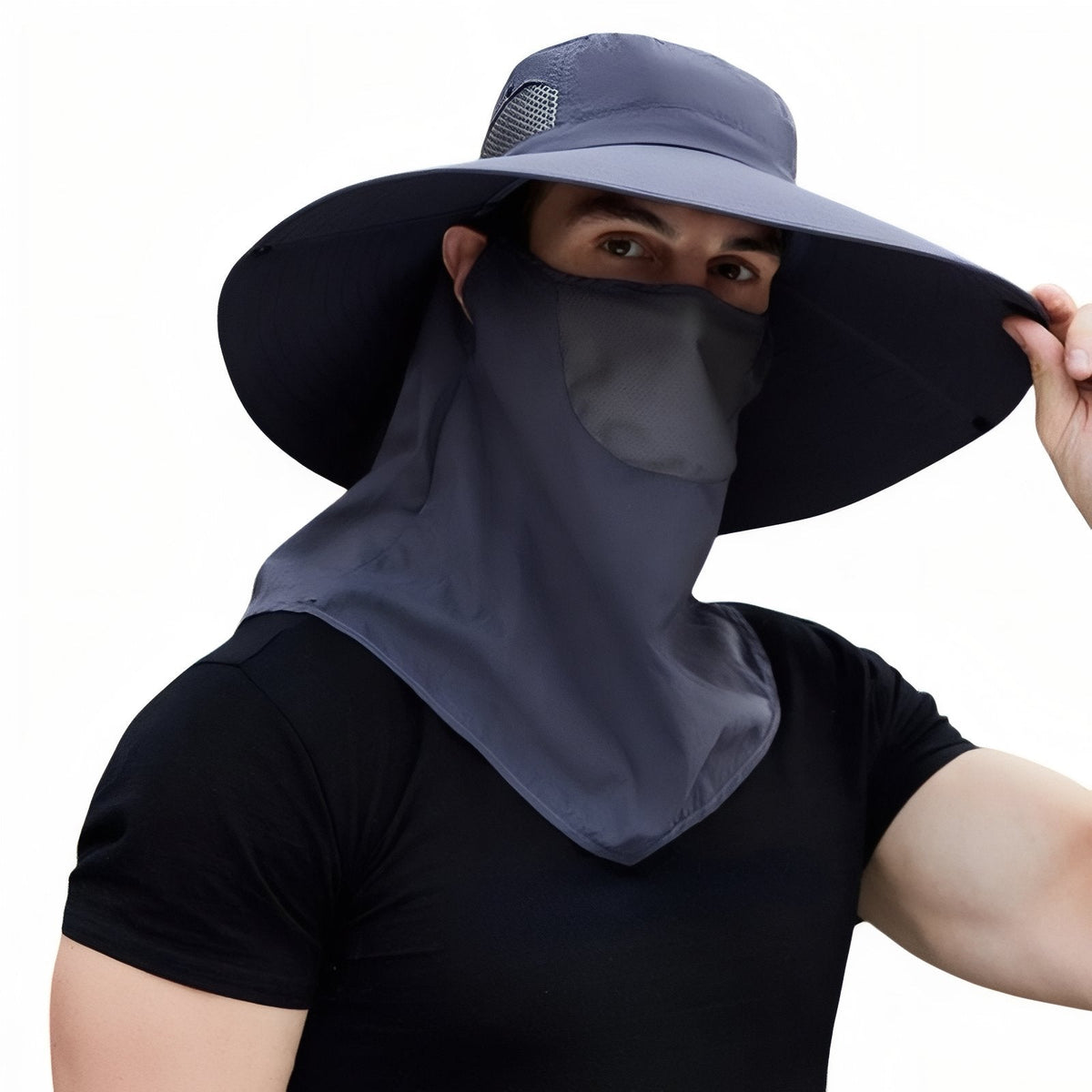 Chapeau randonnée anti-UV avec protection nuque et visage | Esprit Baroudeur
