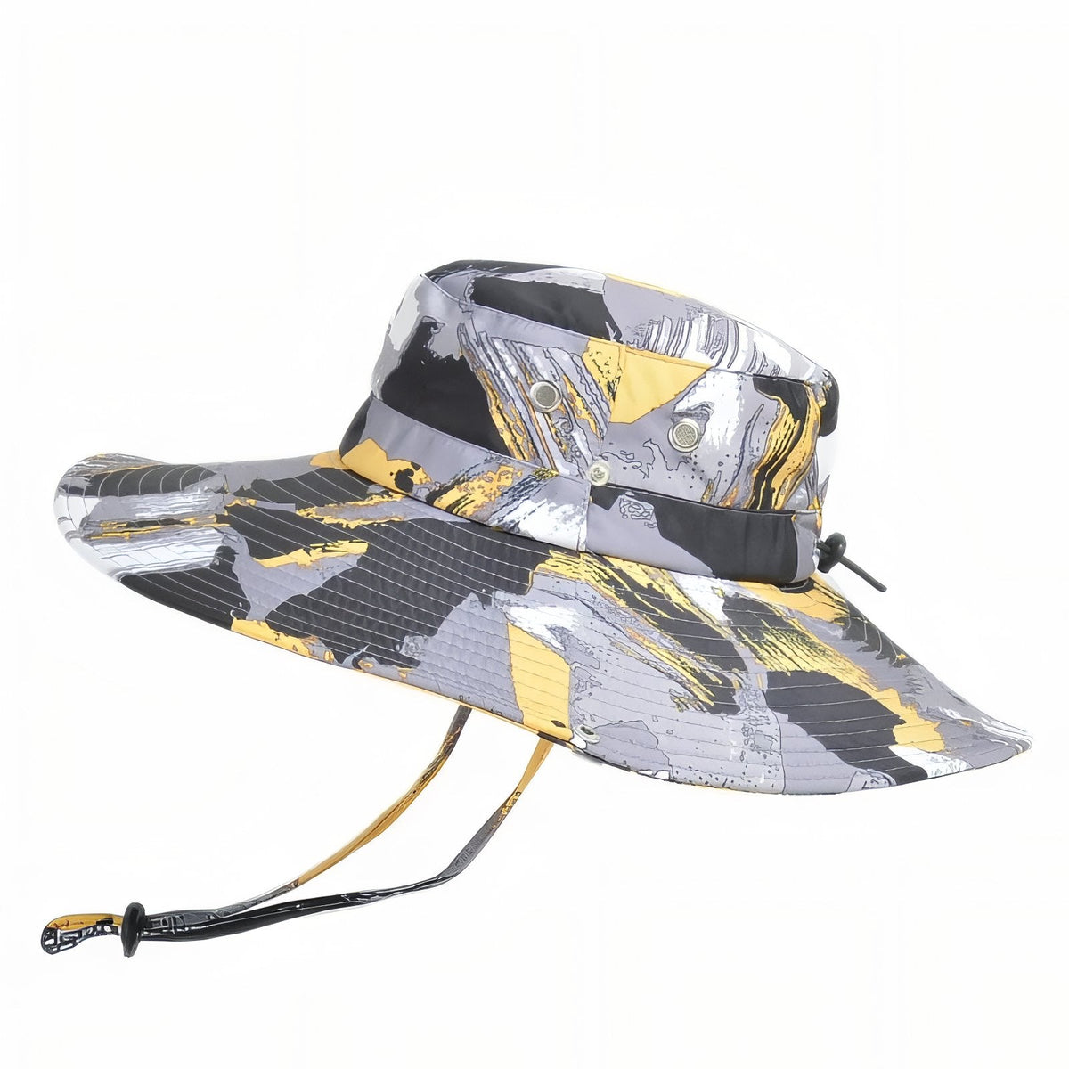 Chapeau randonnée camouflage à large bord avec jugulaire | Esprit Baroudeur