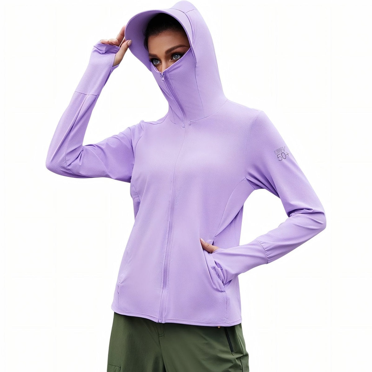 Veste capuche légère randonnée avec protection solaire UPF 50+ | Esprit Baroudeur