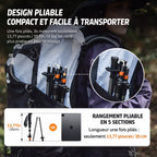 Bâton de randonnée pliable en carbone ultraléger