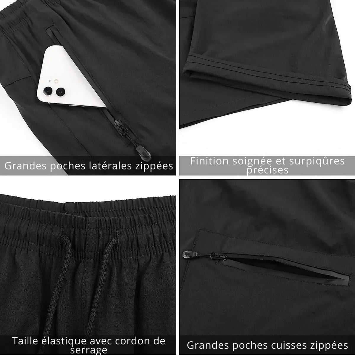 Bermuda short rando léger avec poches zippées | Esprit Baroudeur