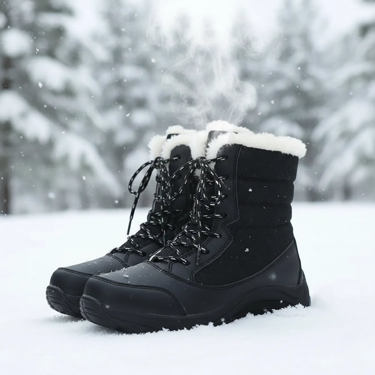 Bottines après ski fourrées à lacets pour l'hiver | Esprit Baroudeur