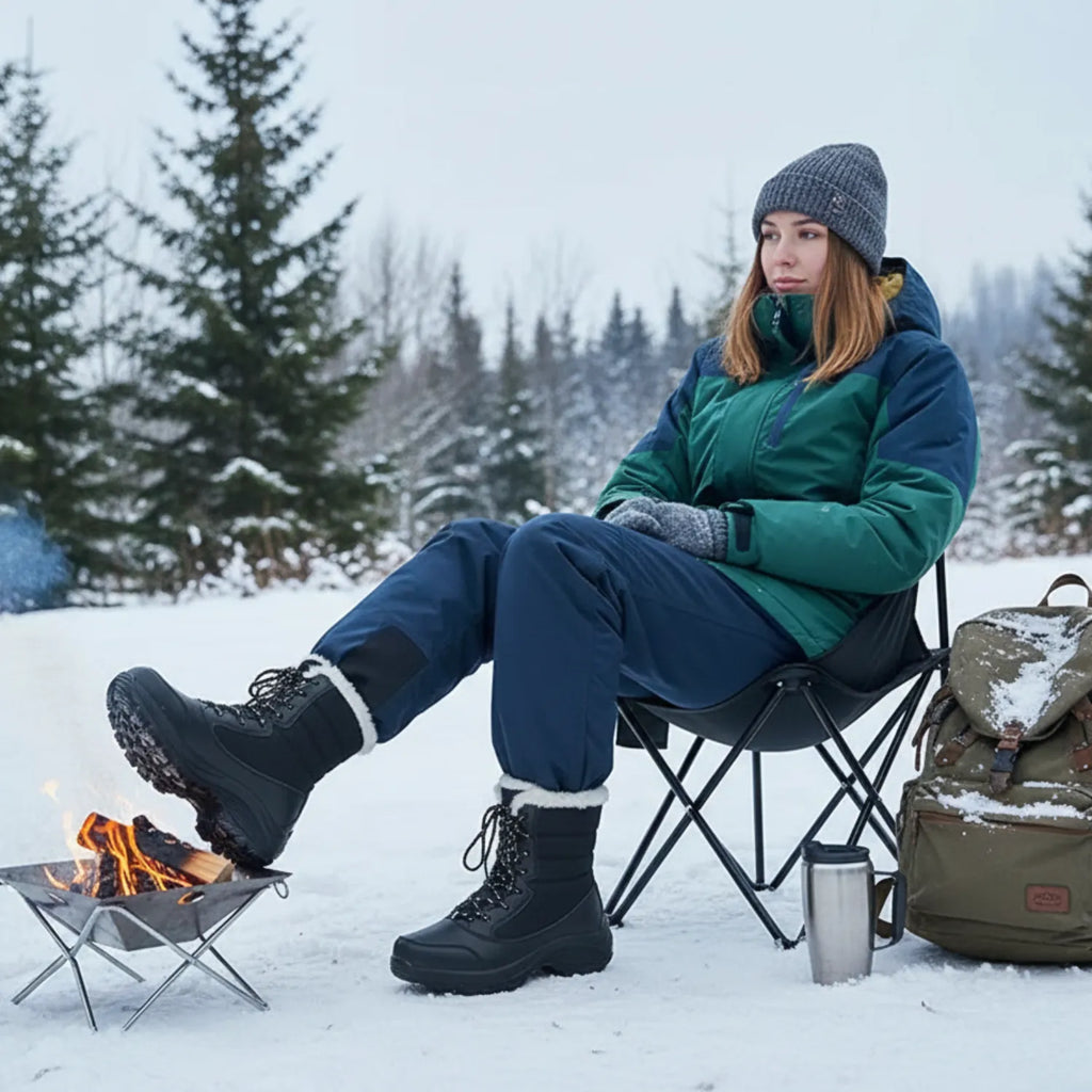 Bottines après ski fourrées à lacets pour l'hiver | Esprit Baroudeur