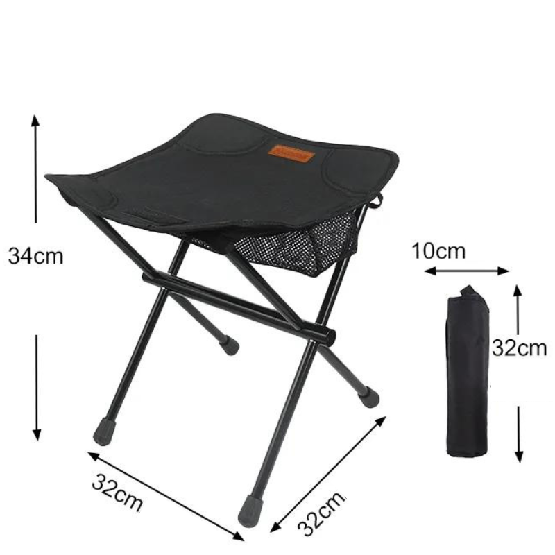 Chaise de camping pliante compacte avec housse de transport | Esprit Baroudeur