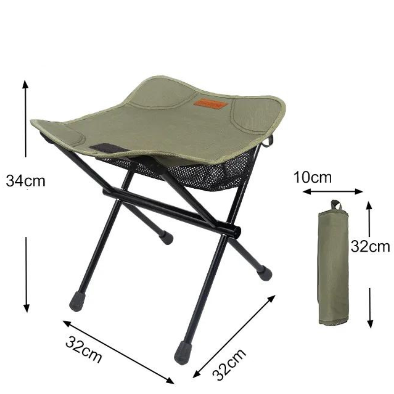 Chaise de camping pliante compacte avec housse de transport | Esprit Baroudeur