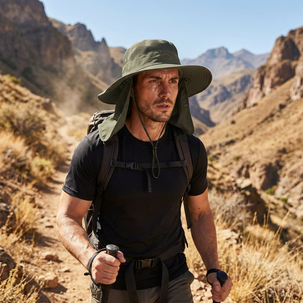 Chapeau de randonnée protection solaire anti UV