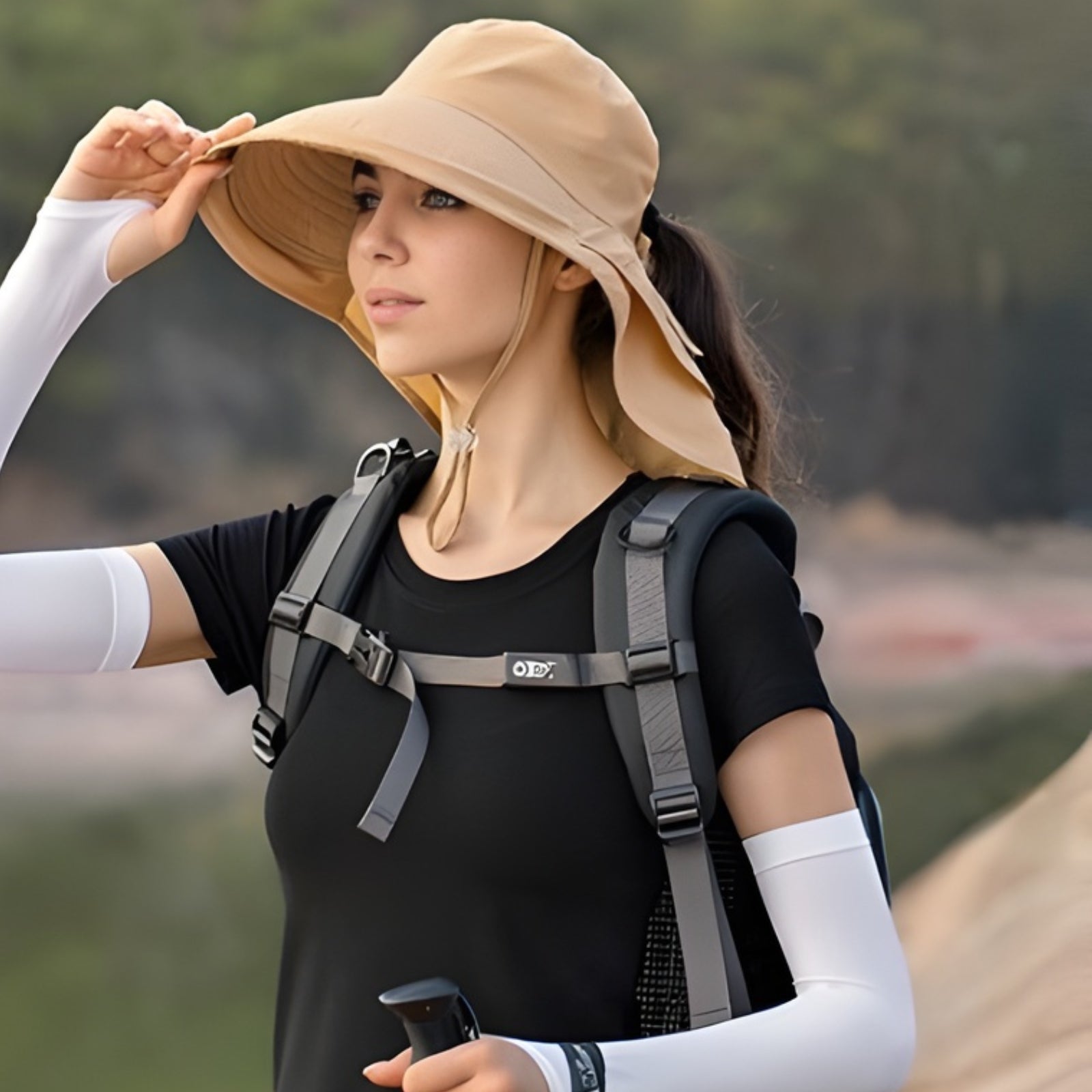 Chapeau de randonnée femme protection soleil UV