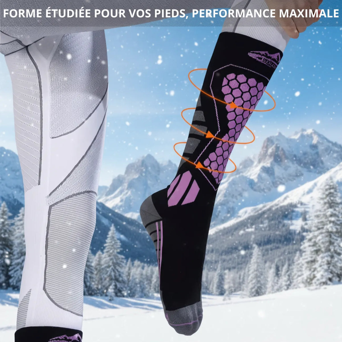 Chaussette haute randonnée rembourrée maintien et confort | Esprit Baroudeur