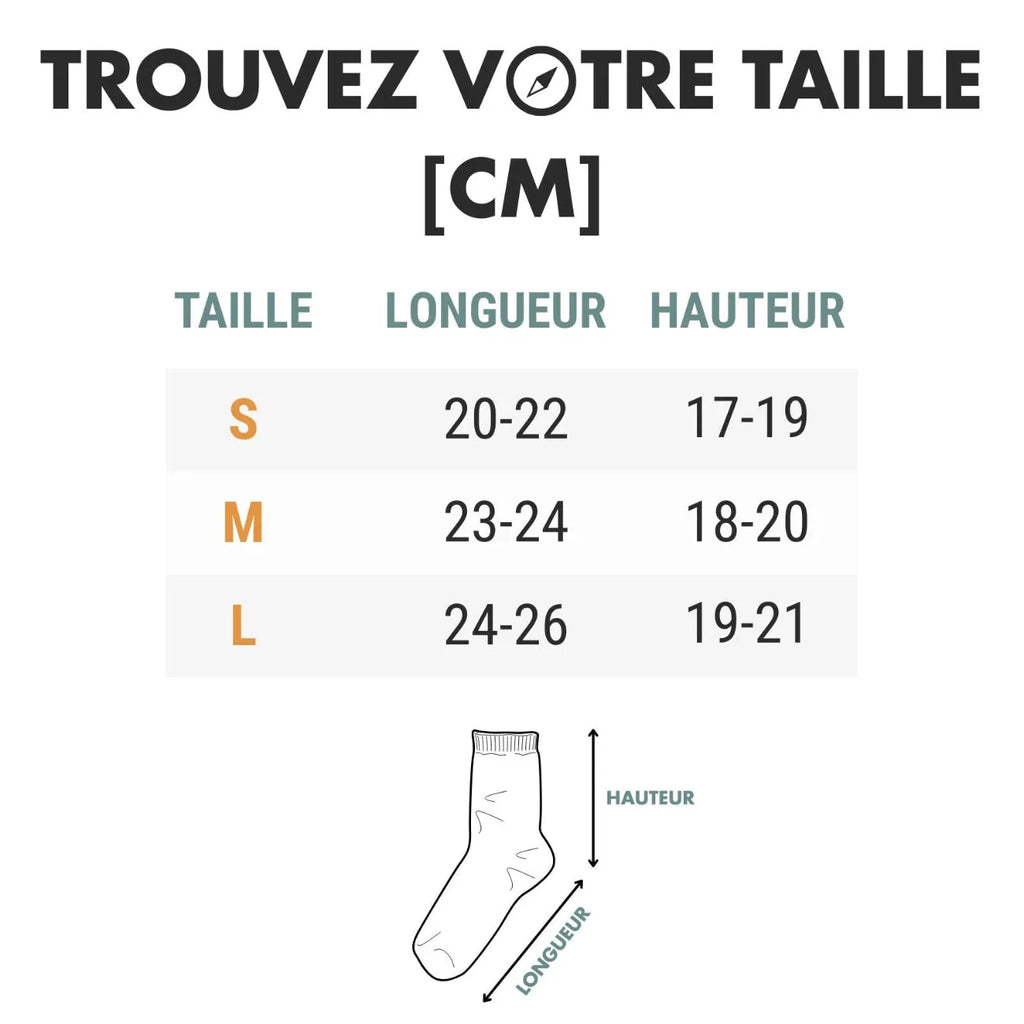 Chaussette imperméable randonnée mi-hauteur tout terrain | Esprit Baroudeur
