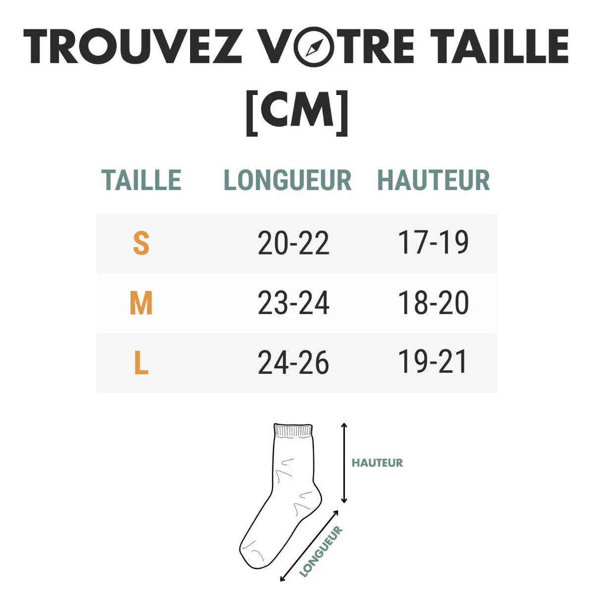 Chaussette imperméable randonnée mi-hauteur tout terrain | Esprit Baroudeur