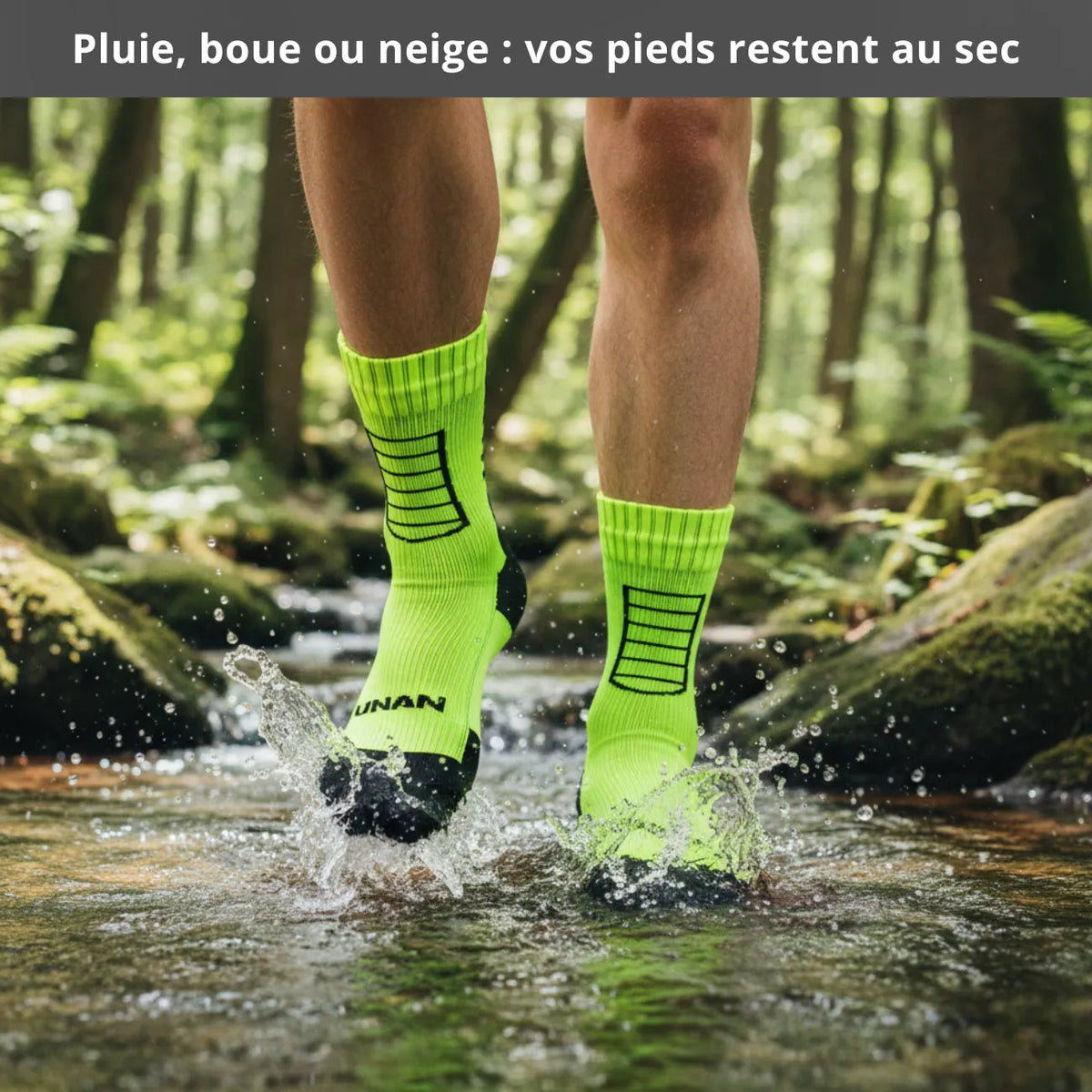 Chaussette imperméable randonnée mi-hauteur tout terrain | Esprit Baroudeur