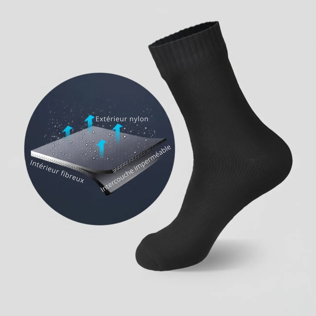 Chaussette imperméable randonnée mi-hauteur tout terrain | Esprit Baroudeur