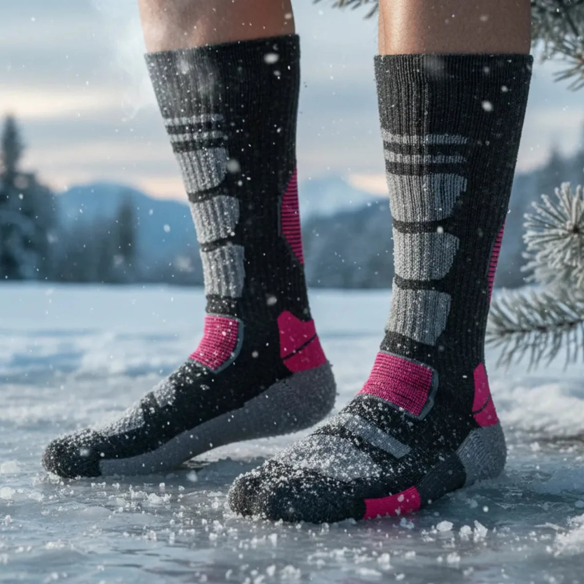 Chaussettes randonnée mérinos hautes zones renforcées | Esprit Baroudeur