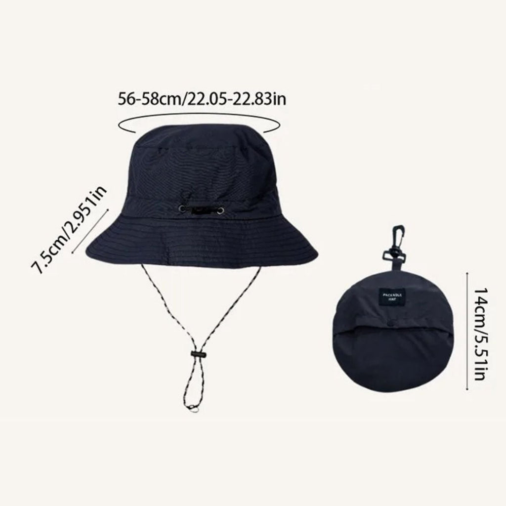 Chapeau de randonnée pliable imperméable avec cordon ajustable | Esprit Baroudeur