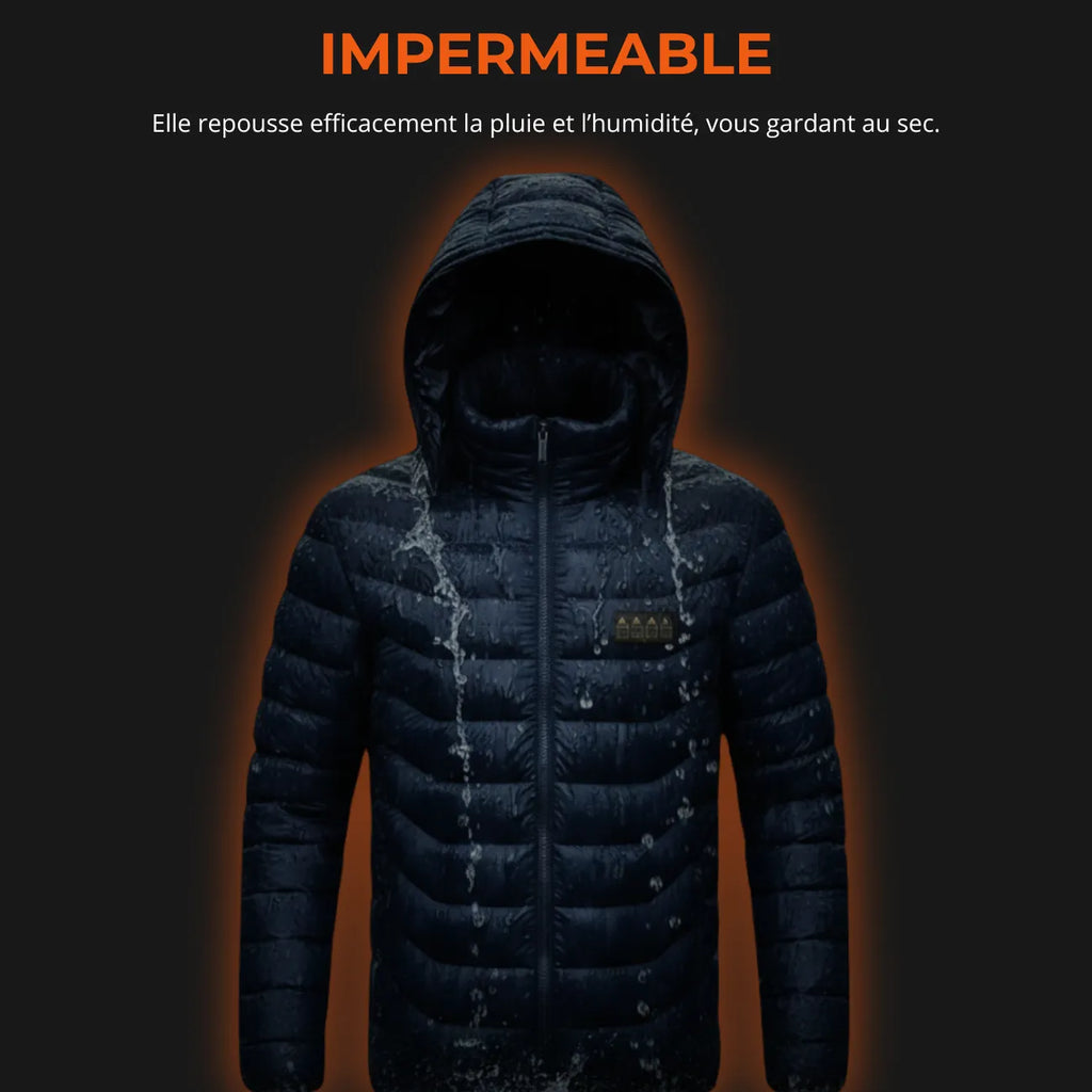 Doudoune chauffante USB à capuche pour randonnée | Esprit Baroudeur